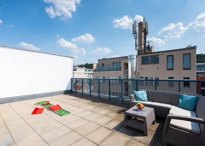 Premium Penthouse With Terrace In Apartment Prag